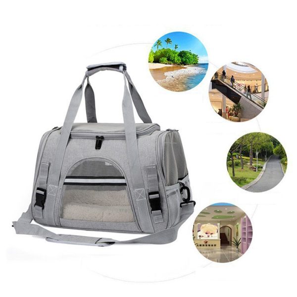 Breathable and Foldable Pet Carrier Safety Pet Travel Handbag_8