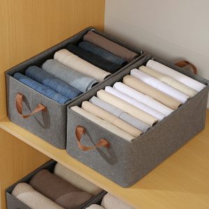 Large Capacity Fabric Storage Open Organizers with Handles
