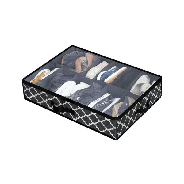 10 Grids Foldable Under the Bed Shoe Storage and Organizer_2
