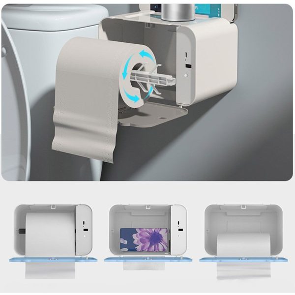 Wall-Mounted Intelligent Induction Automatic Toilet Paper Machine Bathroom Accessories - USB Rechargeable_4