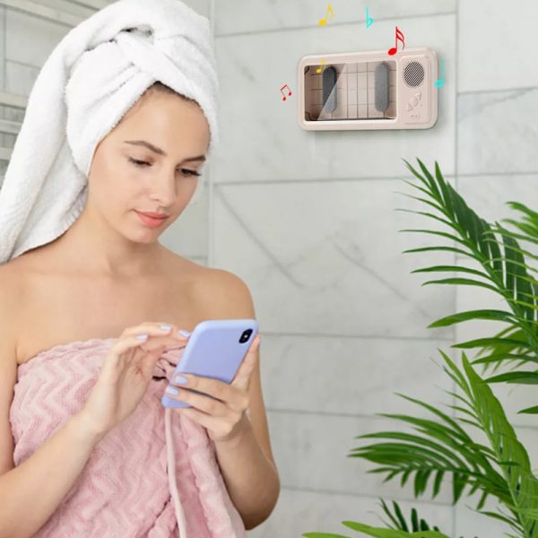 Rotating Waterproof Wall Mounted Phone Holder- USB Rechargeable_8