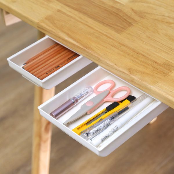 Under Desk Concealed Drawer Storage Box_0