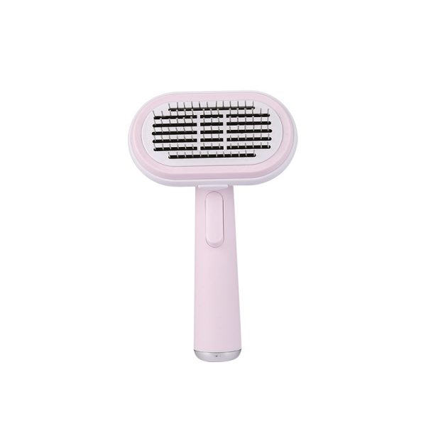 Self-Cleaning Slicker Brush Pet Grooming Brush with Massager_1