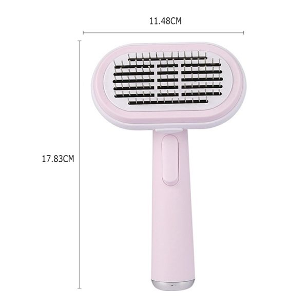 Self-Cleaning Slicker Brush Pet Grooming Brush with Massager_3