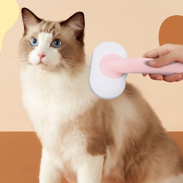 Self-Cleaning Slicker Brush Pet Grooming Brush with Massager_7