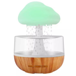 Desktop Cloud and Raindrop Humidifier 7 Color-Changing Ambient Light – USB Rechargeable
