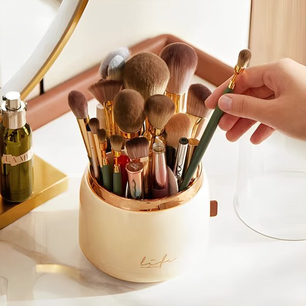 A Stylish and Functional 360° Rotating Makeup Organizer Cosmetic Storage Box_5