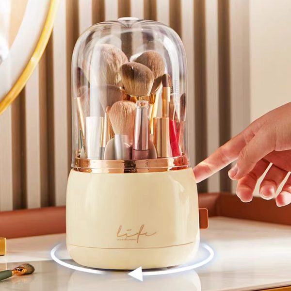 A Stylish and Functional 360° Rotating Makeup Organizer Cosmetic Storage Box_6