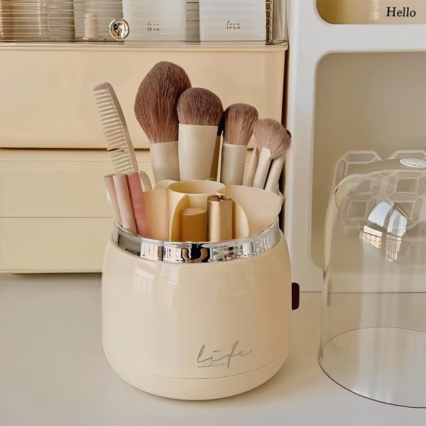 A Stylish and Functional 360° Rotating Makeup Organizer Cosmetic Storage Box_8