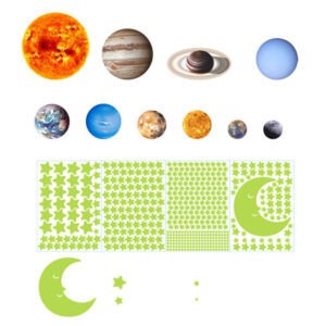 525 Pcs Luminous Solar System Glow in the Dark Wall Ceiling Stickers