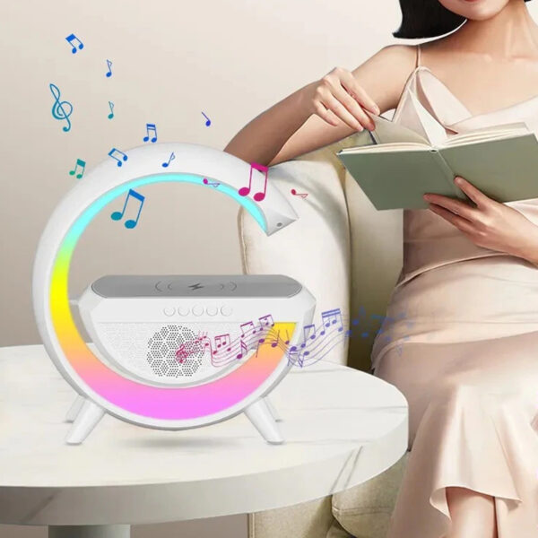 Atmosphere Light Wireless Speaker and Wireless Charger USB Powered_5