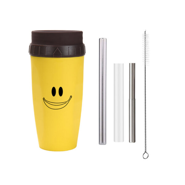 Double Walled Coverless Insulated Straw Cup with Creative Twisting Lid_2