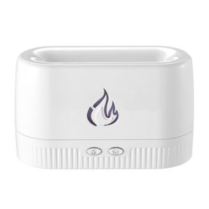 Cool Mist Quiet Humidifier with Flame Simulation Night Light-USB Plugged-in
