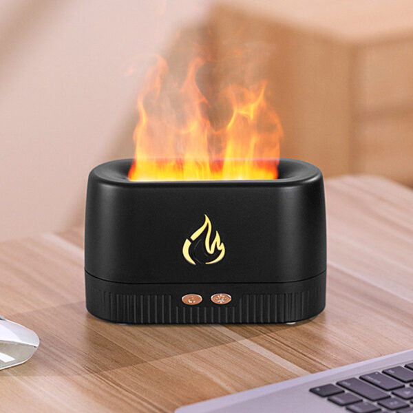Cool Mist Quiet Humidifier with Flame Simulation LED Night Light-USB Plugged-in_9