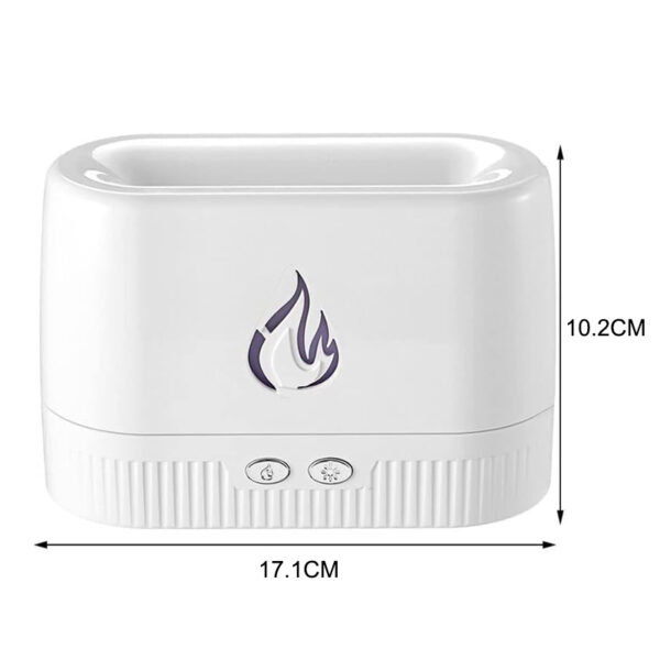 Cool Mist Quiet Humidifier with Flame Simulation LED Night Light-USB Plugged-in_2