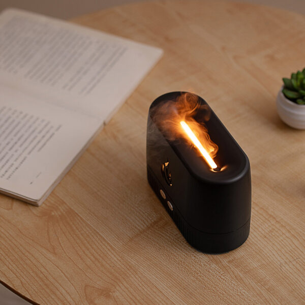 Cool Mist Quiet Humidifier with Flame Simulation LED Night Light-USB Plugged-in_3
