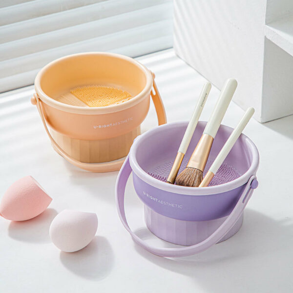 2 in 1 Makeup Brush Silicone Cleaning and Drying Scrubbing Bowl_3