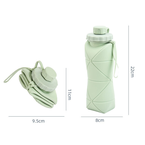 600ml Collapsible Silicone Sports Water Bottle_3
