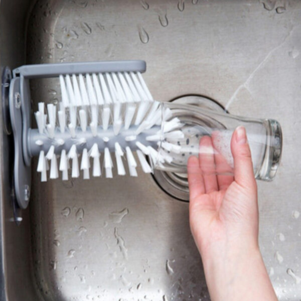 Kitchen Sink Suction Base Glass Cup Cleaning Brush_3
