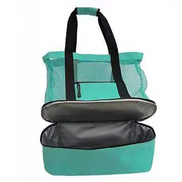 2 IN 1Mesh Beach Tote Bag with Insulated Cooler_7