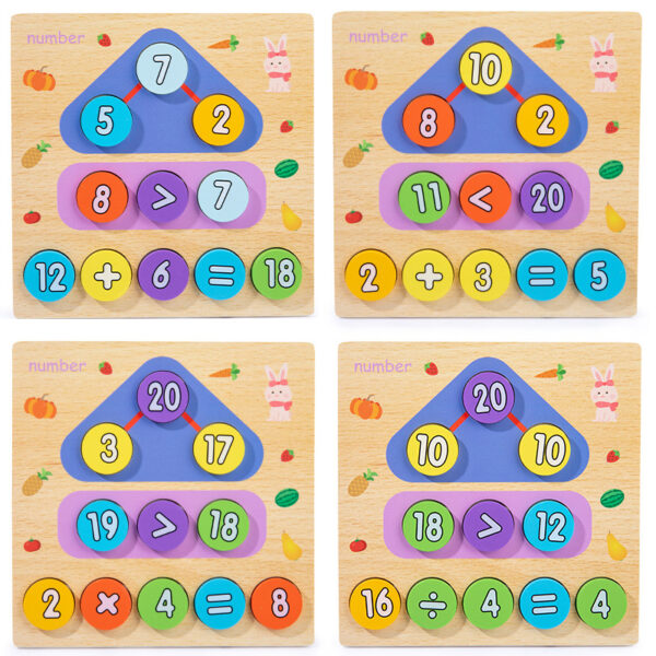 2-in-1 Wooden Learning Board Early Education Kid’s Puzzle Toy_10