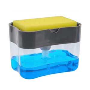 Soap Dispenser Instant Refill Dishwashing Soap Pump and Sponge Holder