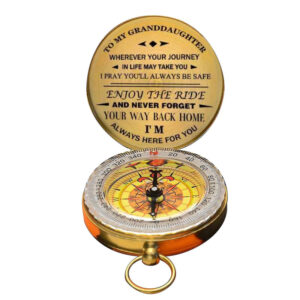 Retro Designed Outdoor Traveling Compass with Dedication Message
