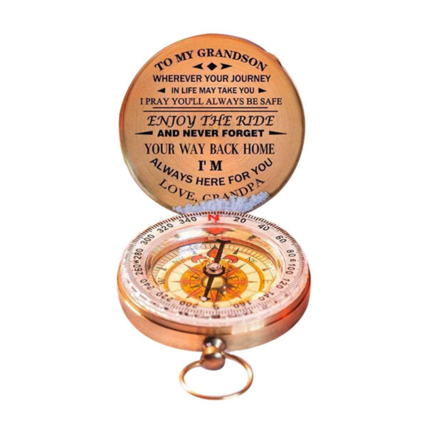 Retro Designed Outdoor Traveling Compass with Dedication Message_2