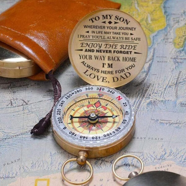 Retro Designed Outdoor Traveling Compass with Dedication Message_10