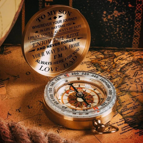 Retro Designed Outdoor Traveling Compass with Dedication Message_12