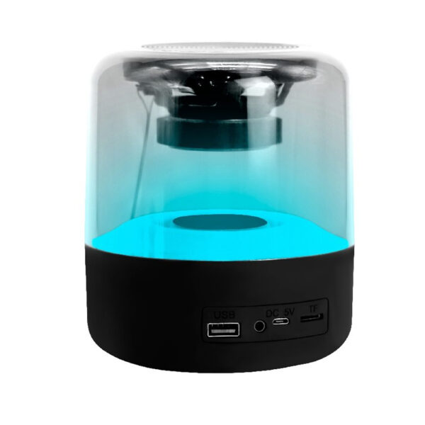 Portable Wireless Music Speaker with LED Color Lights- USB Rechargeable_0