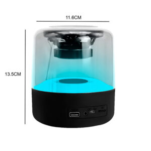 Portable Wireless Music Speaker with LED Color Lights- USB Rechargeable