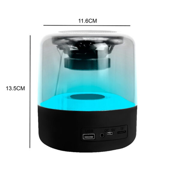 Portable Wireless Music Speaker with LED Color Lights- USB Rechargeable_1