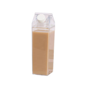 500ml Transparent Milk Carton Designed Portable Clear Beverage Bottle