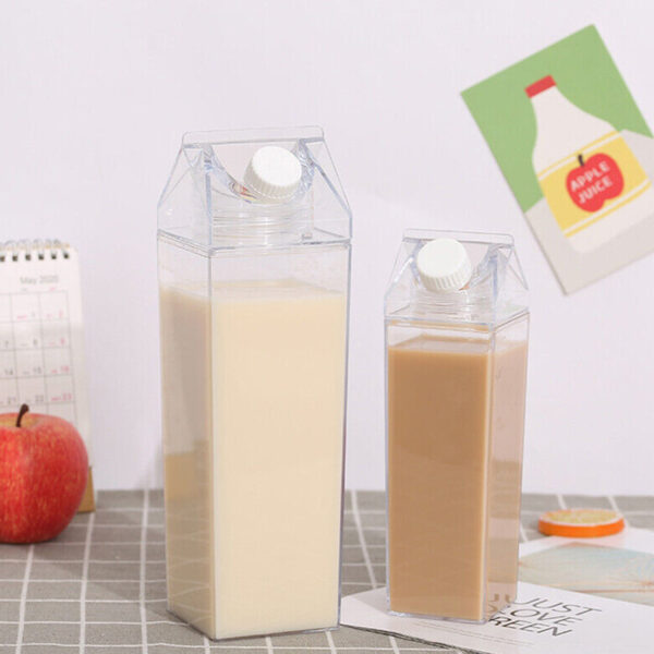 500ml Transparent Milk Carton Designed Portable Clear Beverage Bottle_7