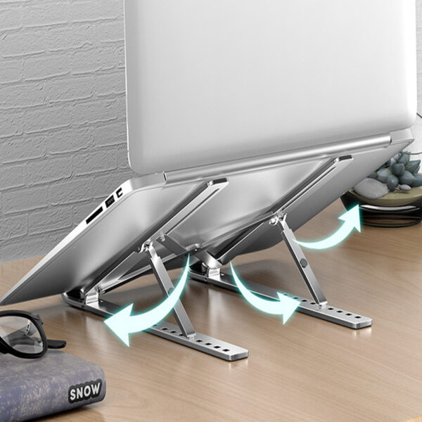 9 Levels Height Adjustable Alumiinum Alloy Portable Laptop Stand_11