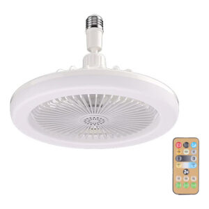 E27 Remote Controlled Indoor Ceiling Light and Cooling Electric Fan