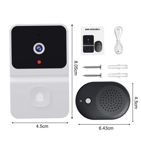 Wireless Video Support Doorbell with Night Vision Camera and Audio_2