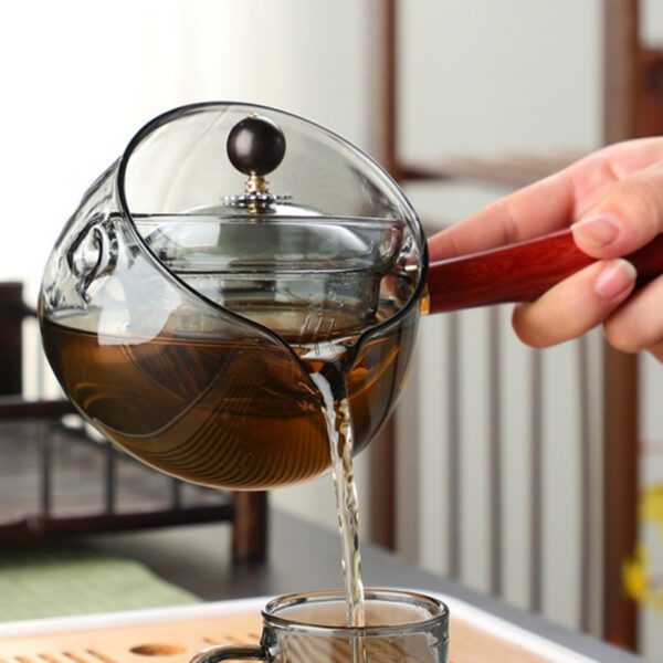 360° Rotation Non-Spill Modern Minimalist Flower Teapot Set with Filter_5