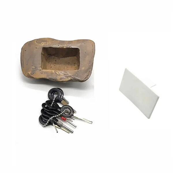 Concealed Stone Key Keeper Spare Key Fake Rock Outdoor Storage_3