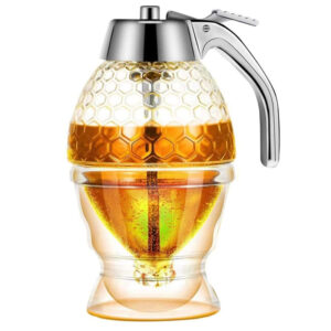 200ml Press Type Honey Storage Jar Decorative Syrup Dispenser Container