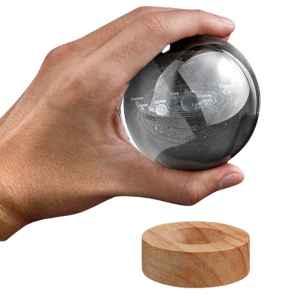 Crystal Ball Lamp with Wooden Base for Beside Table USB-Rechargeable_10