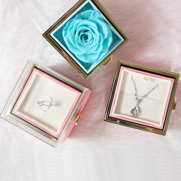Eternal Rose Box Preserved Flower Surprise Proposal Jewelry Box_8