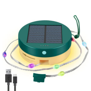Double Powered Outdoor Camping LED String Light USB Solar Charging