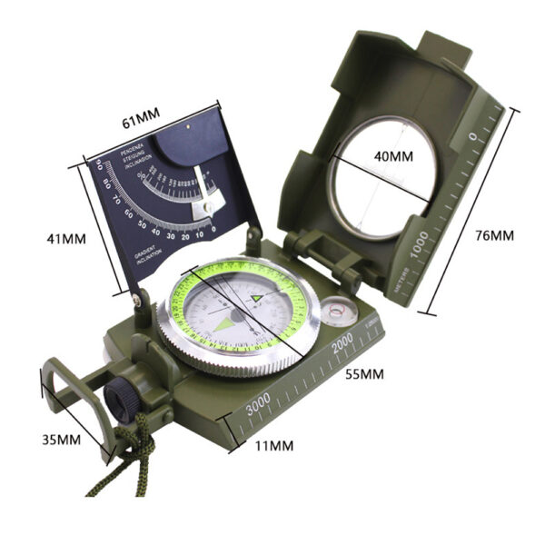 Hiking Compass with Sighting Clinometer Camping Compass for Outdoor Activities_4