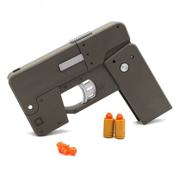 Soft Bullet Mobile Phone Shaped Deformation Model Shooting Toy Gun_2
