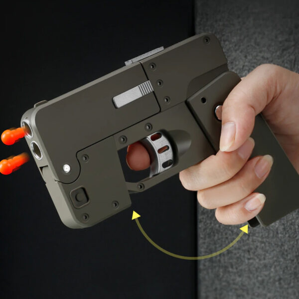 Soft Bullet Mobile Phone Shaped Deformation Model Shooting Toy Gun_5