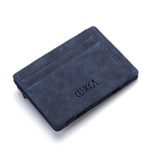 4 Card Slots Ultra Thin Bi-Fold Magic Wallet with Zipper for Men_2