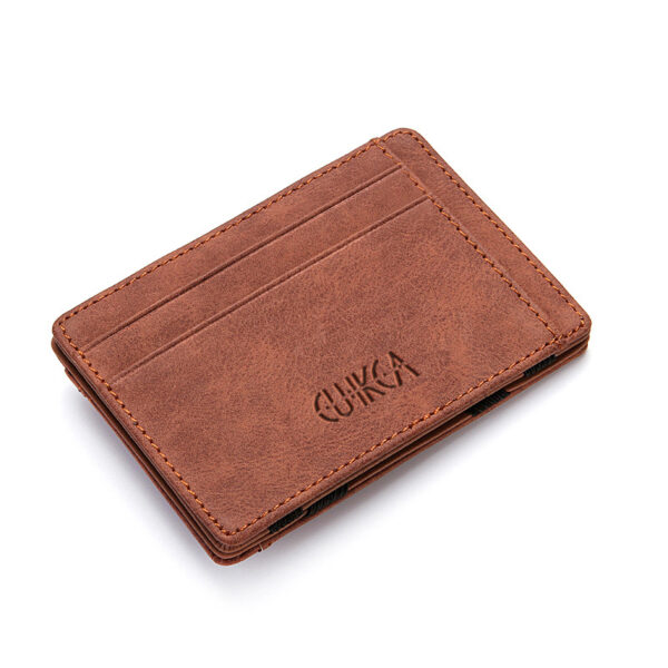 4 Card Slots Ultra Thin Bi-Fold Magic Wallet with Zipper for Men_3