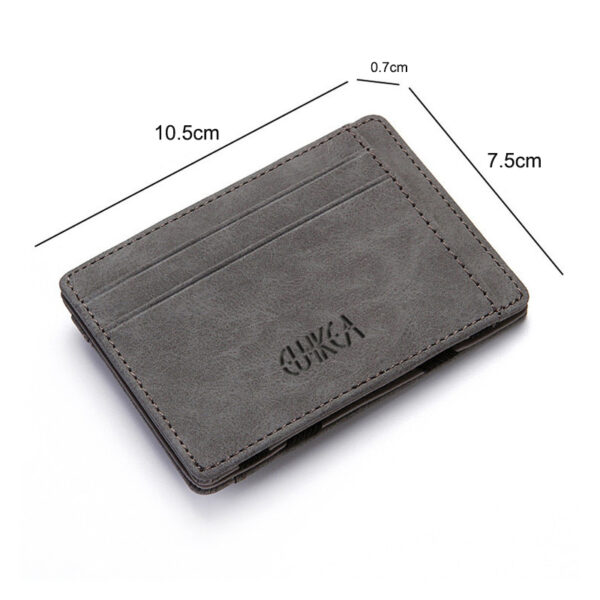 4 Card Slots Ultra Thin Bi-Fold Magic Wallet with Zipper for Men_5